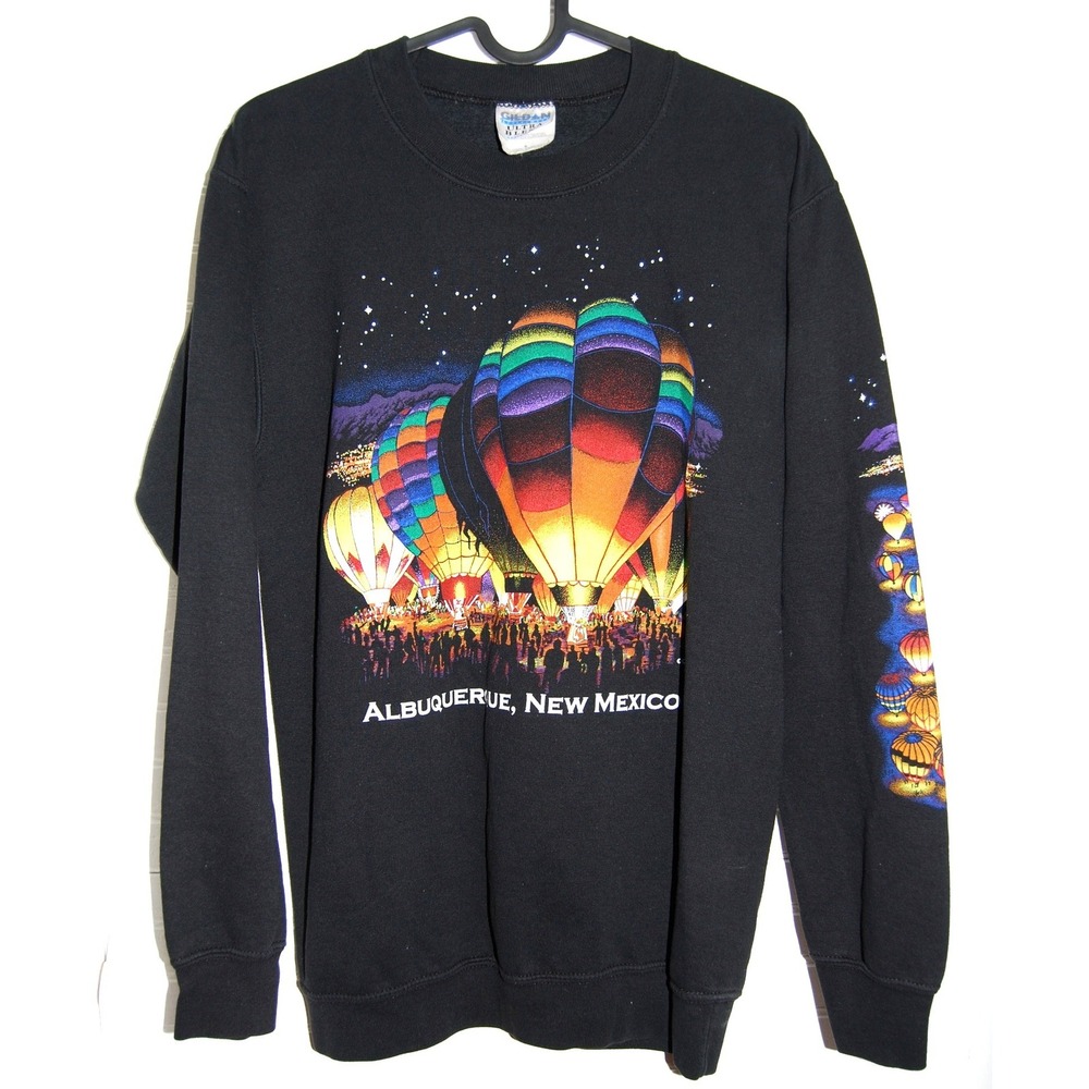 Vintage Hot Air Balloon Crewneck Sweater Men's Small‎ Sweatshirt Albuquerque NM